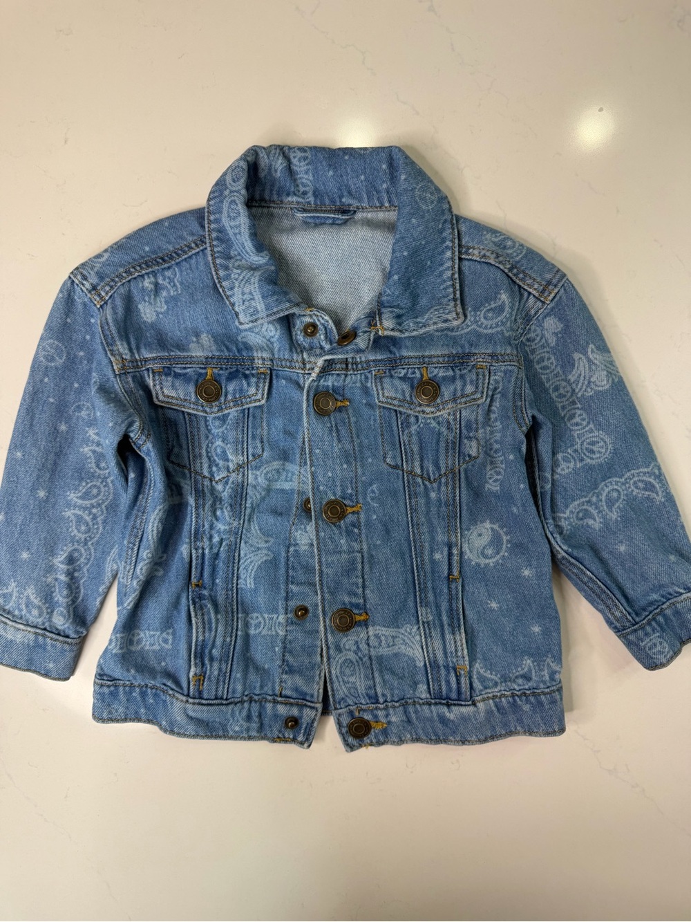 Little Co. Lauren Conrad Bandana Print Denim Jacket 24M